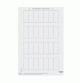 Labelling sheets for push‑buttons, polar white